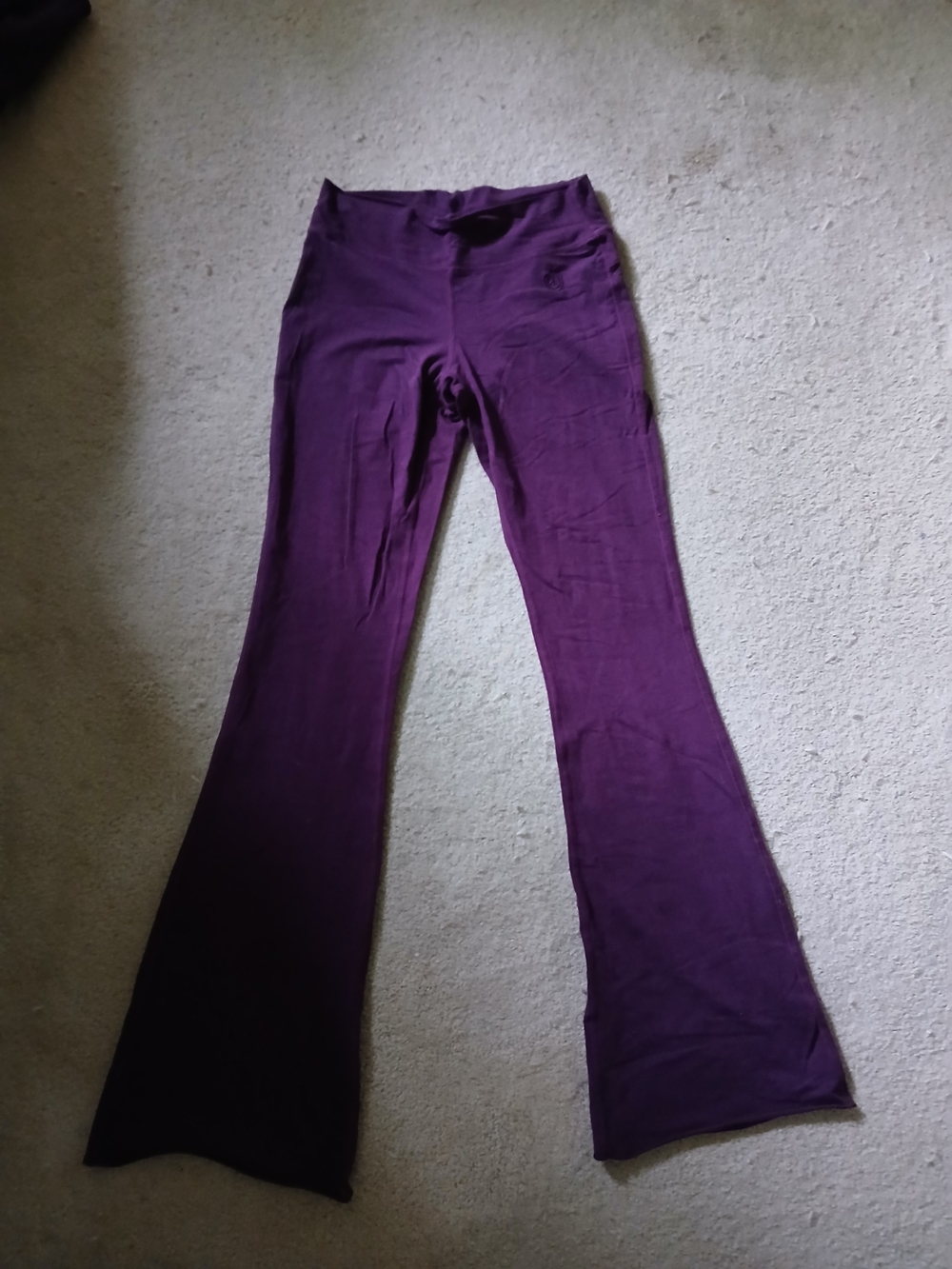 Green Apple Plum Flared Yoga Pants Medium